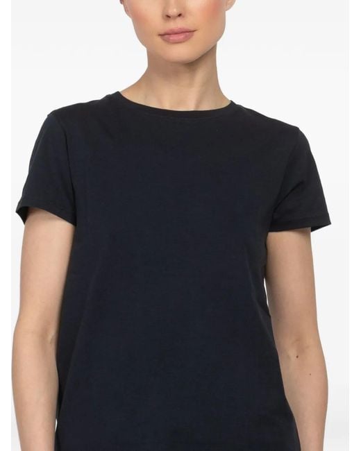 Patrick Assaraf Black Crew-Neck T-Shirt