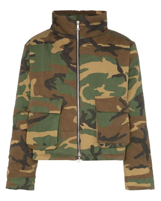 Rhude Rhonda Camo Print Puffer Jacket in Green for Men Lyst