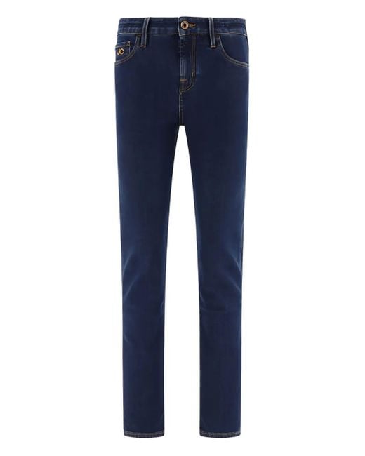 Jean À Logo Brodé Jacob Cohen en coloris Blue
