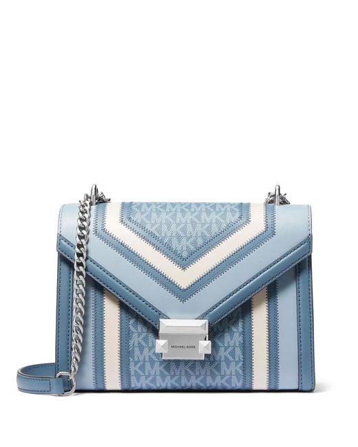 MICHAEL Michael Kors Blue Medium Whitney Shoulder Bag