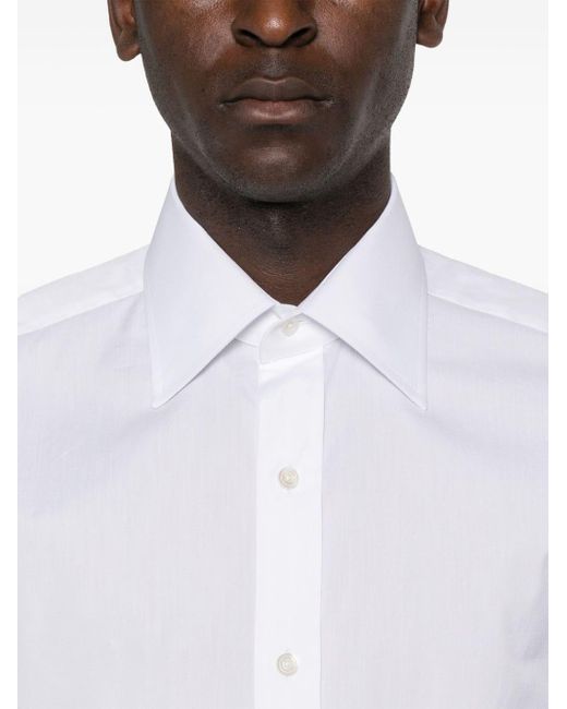 Chemise en popeline Tom Ford pour homme en coloris White