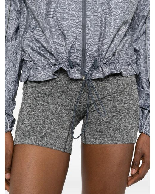 Adidas By Stella McCartney Gray Floral Hooded Jacket