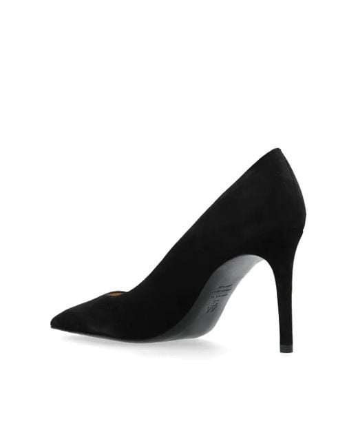 Stuart Weitzman Black 85Mm Suede Pumps