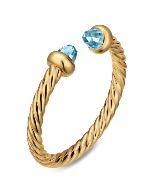 David Yurman Metallic Micro Cablespira Flex Open Ring