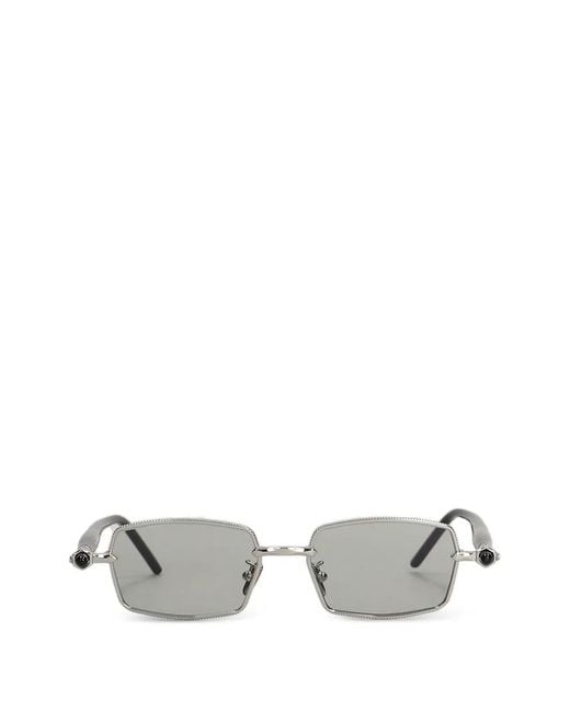 Kuboraum White P73 Textured-Rim Sunglasses