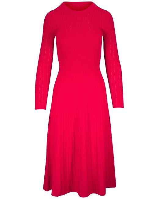 Veronica Beard Red Nami Midi Dress