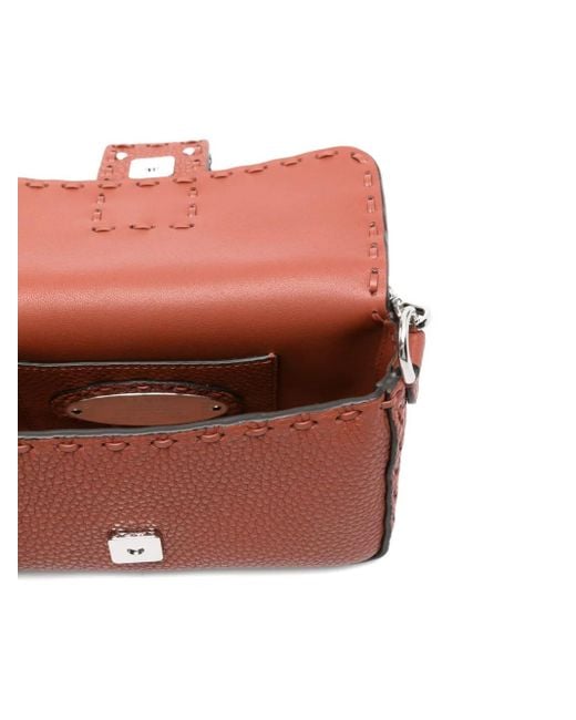 Fendi Brown Mini Baguette Tote Bag