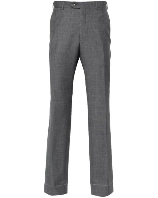Brioni Gray Tigullio Wool Trousers for men