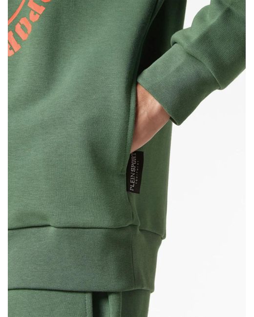 Philipp Plein Green Tiger Long-Sleeve Sweatshirt for men