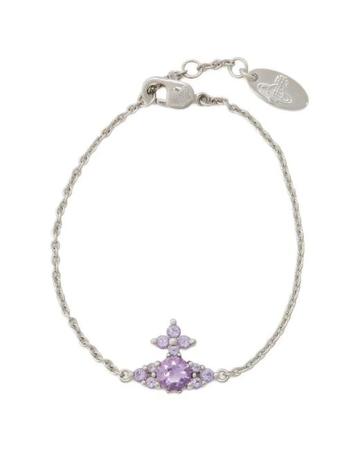 Vivienne Westwood White Feodorita Orb Charm Bracelet