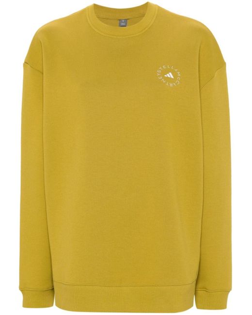 Adidas By Stella McCartney Yellow Logo-print Sweatshirt