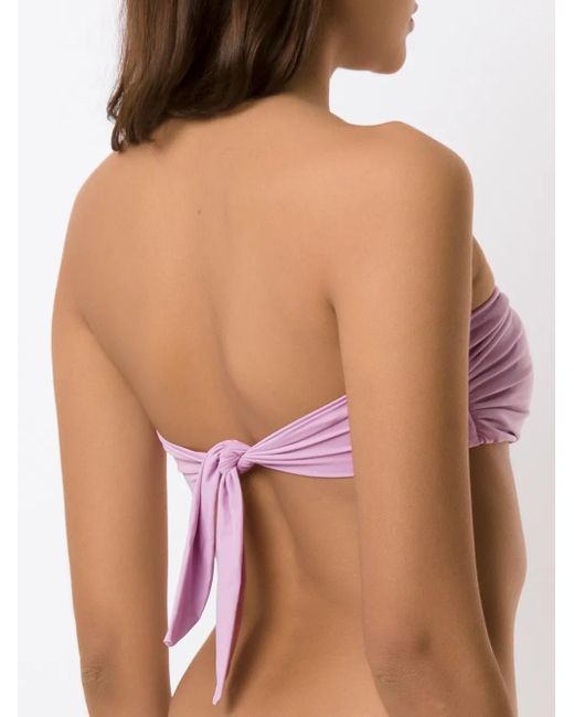 Top de bikini Venet palabra de honor Clube Bossa de color Purple