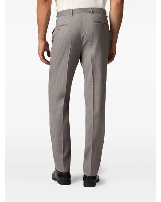 Brooks Brothers Gray Virgin-Wool Trousers for men
