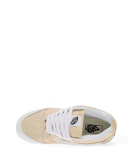 Vans White Knu Skool Lace-Up Sneakers