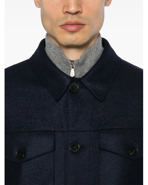 Harris Wharf London Jacke Aus Wolle in Blue für Herren