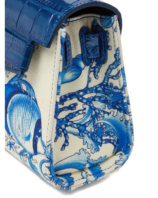 Versace Blue Small Underwater Barocco Medusa '95 Handbag