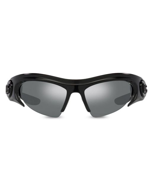 Dolce & Gabbana Black Dg Toy Half-rim Sunglasses