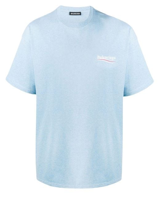 Balenciaga T-shirt Met Logoprint in het Blue voor heren
