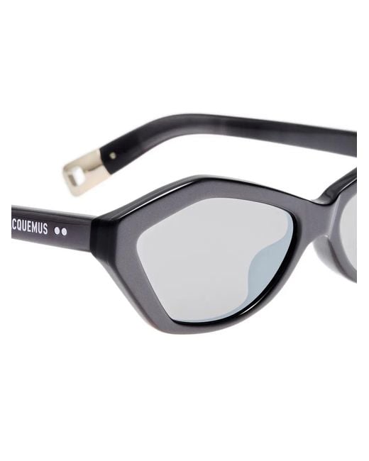 Jacquemus White Bambino Geometric-Frame Sunglasses