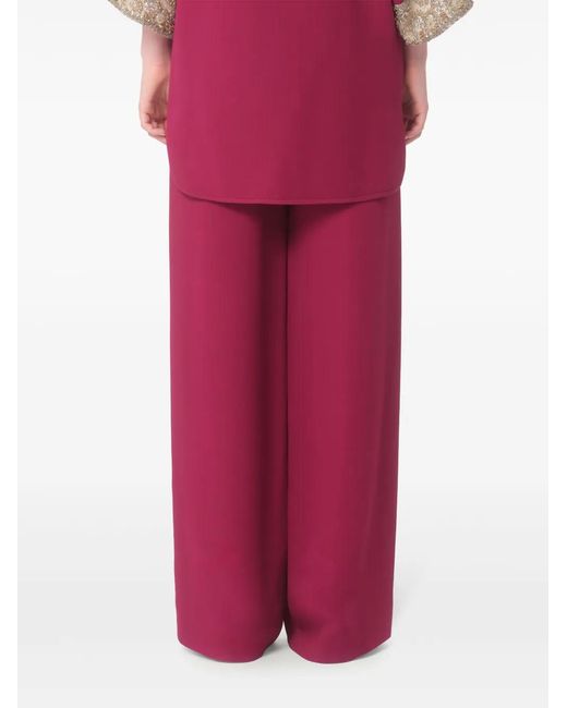 Valentino Garavani Red Cady Couture Trousers