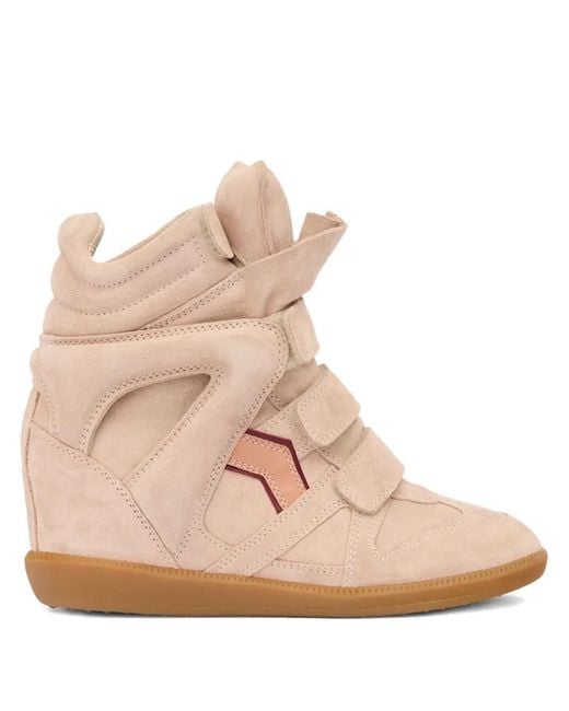 Isabel Marant Natural 50Mm Bekett Leather Sneakers