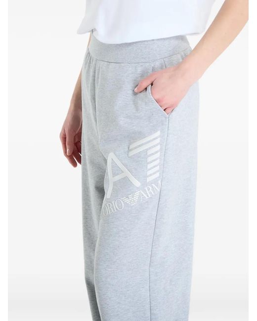 EA7 Blue Logo Series Cotton Track Pants