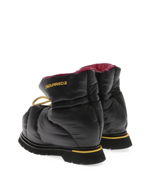 DSquared² Black Padded Ankle Boots for men