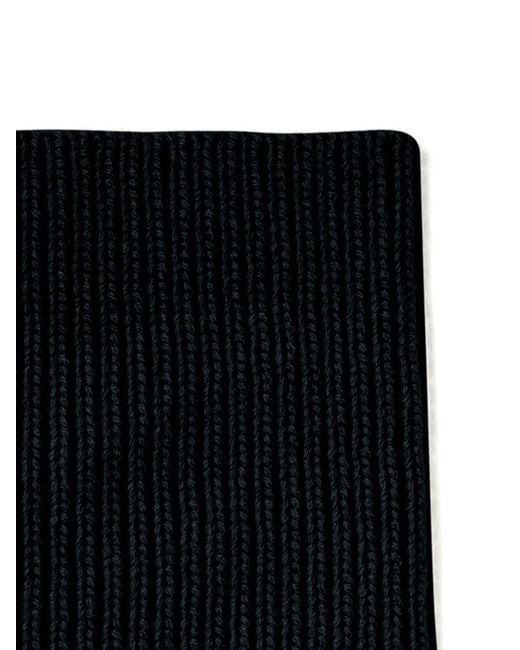 Bompard Black Ribbed Scarf