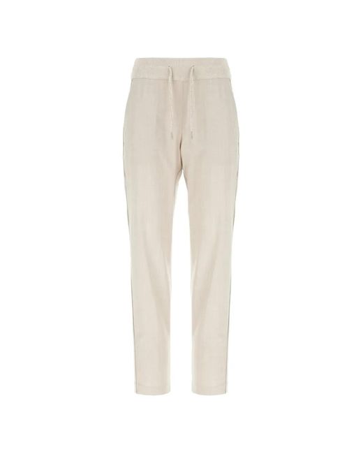 Panicale Natural Drawstring-Waist Trousers