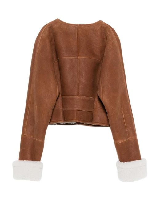 Manokhi Brown Trim Jacket