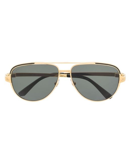 Cartier Multicolor Santos De Cartier Aviator-frame Sunglasses for men