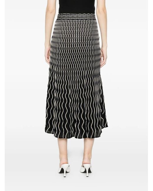 Jonathan Simkhai Black Patterned Skirt