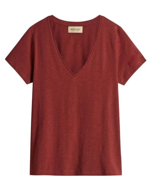 Woolrich コットン Tシャツ Red