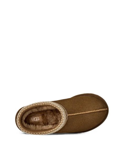 Ugg Brown Tasman Embroidered Slippers