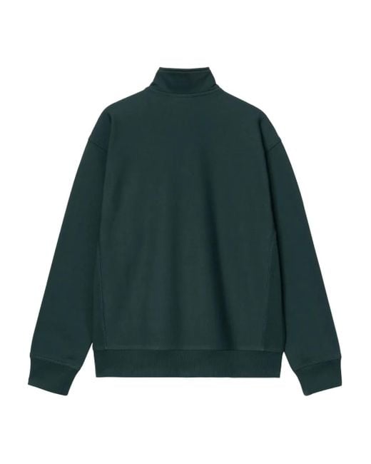 Carhartt Green Half-Zip Embroidered Sweatshirt for men