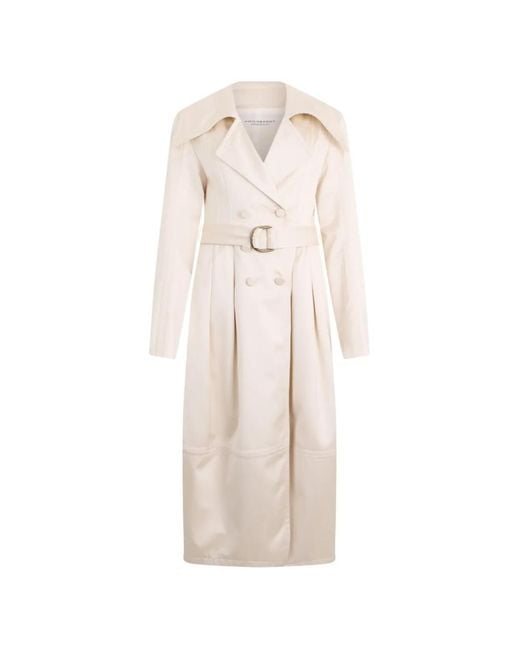 Philosophy Di Lorenzo Serafini White Double-Breasted Trench Coat