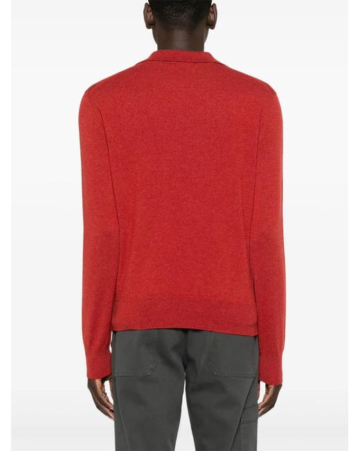 D4.0 Red Cashmere Sweater for men