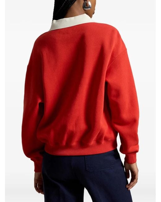 Polo Ralph Lauren Crest-Print Layered-Collar Sweater