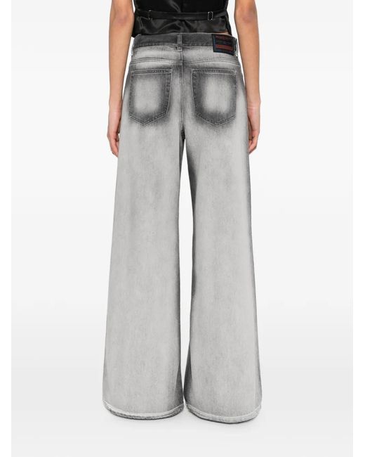DIESEL Gray 1978 D-Akemi-Fsi Wide-Leg Jeans