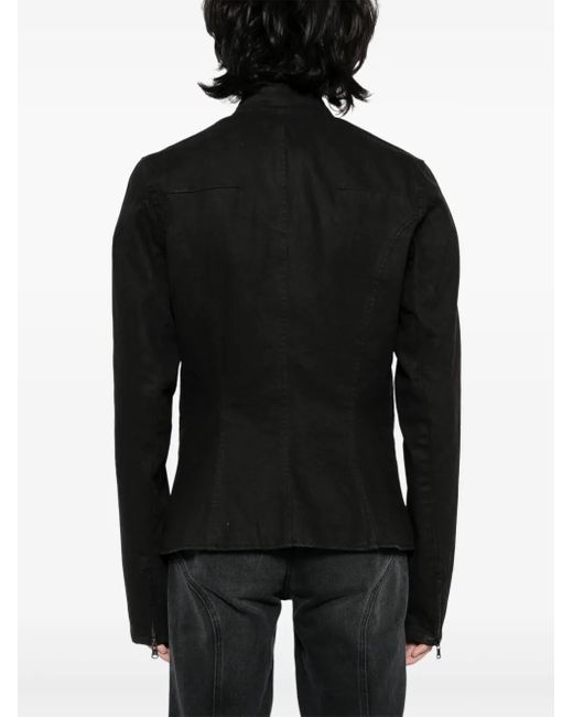 P.L.N. Black Denim Biker Jacket for men