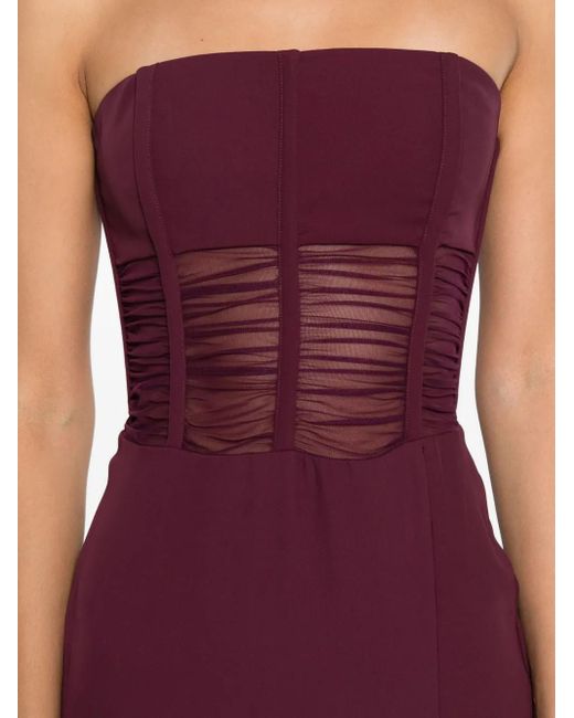 Patrizia Pepe メッシュインサート ドレス Purple