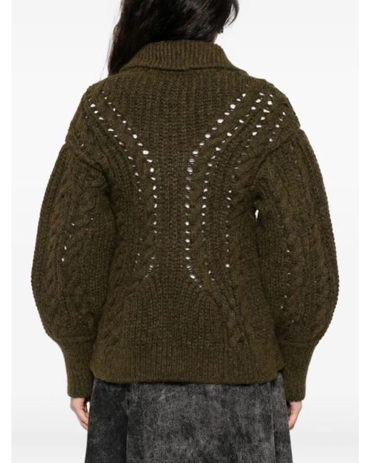 Simone Rocha Green Cardigan mit Kettendetail
