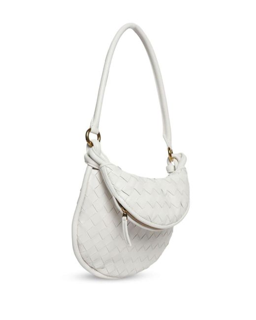 Bottega Veneta White Small Gemelli Shoulder Bag