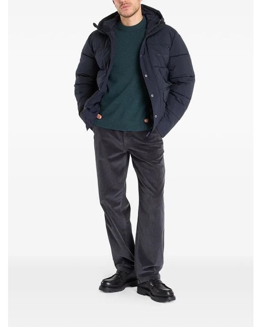 Samsøe & Samsøe Blue Padded Hooded Jacket for men