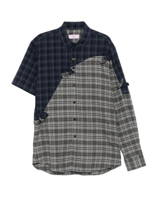 Martine Rose Geruit Overhemd Met Vlakken in het Blue voor heren