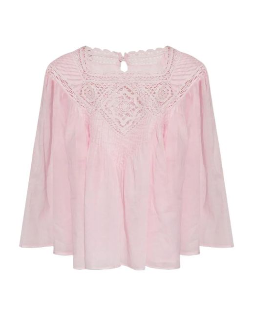 Isabel Marant Pink Lace-Insert Blouse