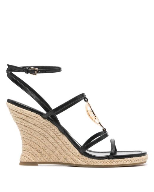 Tory Burch Natural Double T-motif Leather Sandals