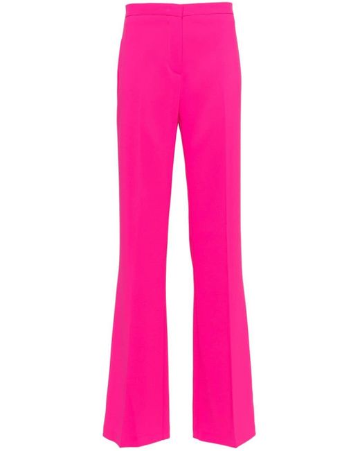 Pinko Pink Long-length High-waist Straight Trousers