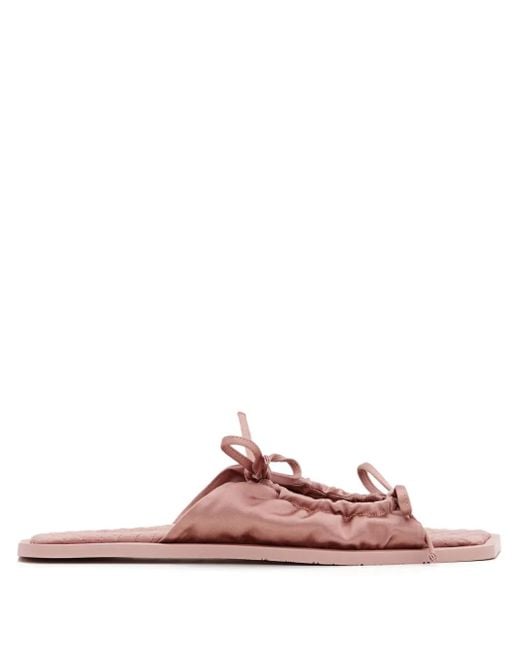 Carlotha Ray Pink Quilted Flat Sandals