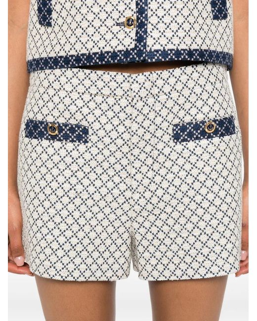 Gucci Gray Geometric-Pattern Pocket Shorts